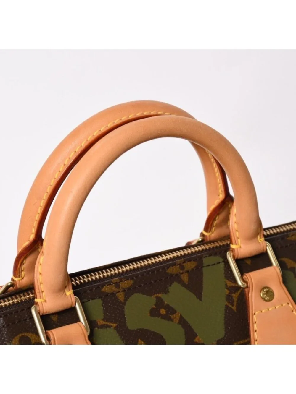 Louis Vuitton Handbag Speedy 30 Monogram Graffiti Khaki Gold